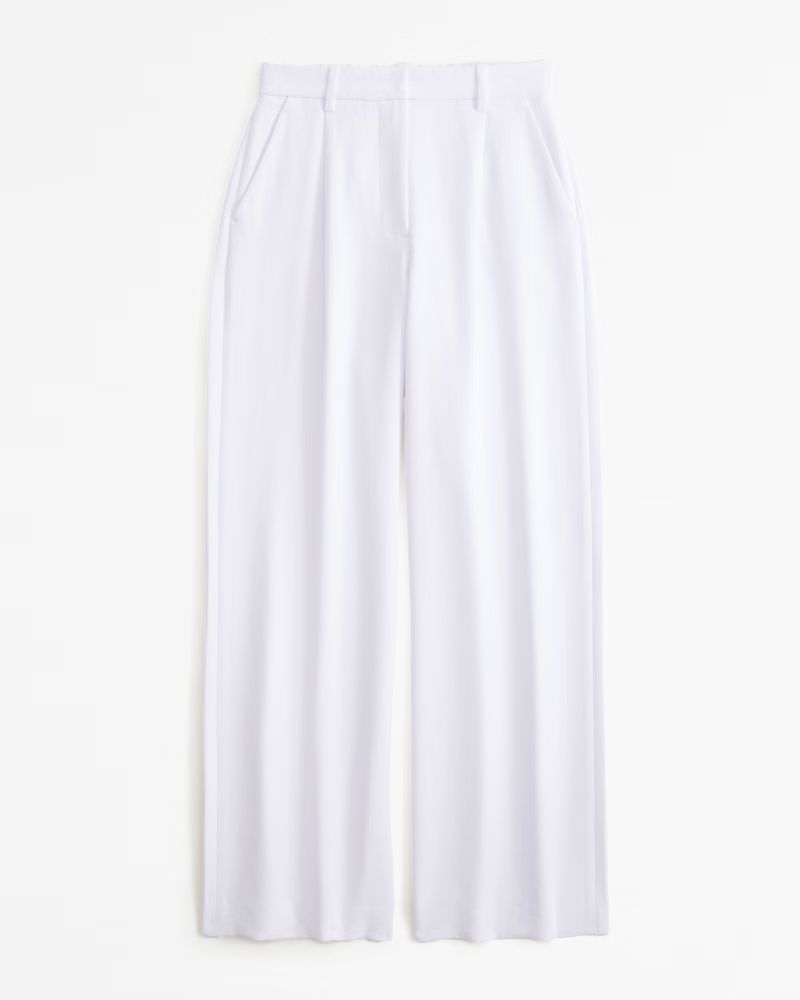 Women's A&F Harper Tailored Premium Crepe Pant | Women's Bottoms | Abercrombie.com | Abercrombie & Fitch (US)