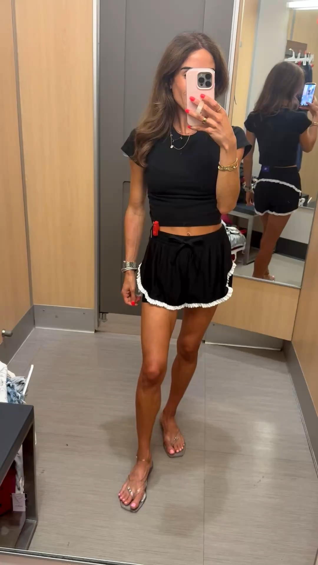 Super cute black and white ruffle shorts that are at leisure styles so you can wear them for errands or workouts. I’m wearing small sized with this cute black tee

 target style target new arrivals summer outfits.

#LTKPetite #LTKSeasonal