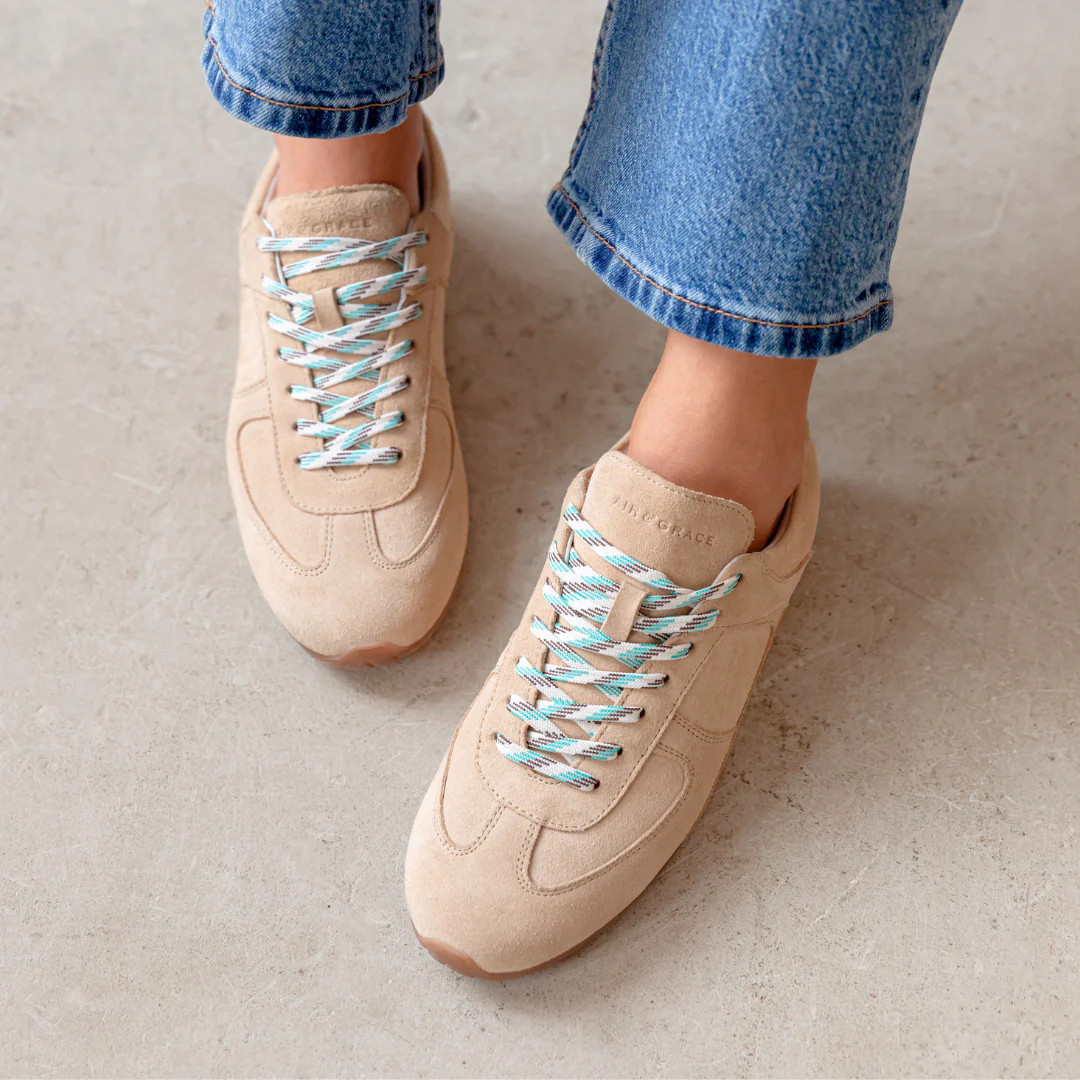 Charli Trainers: Sand Suede | Air & Grace