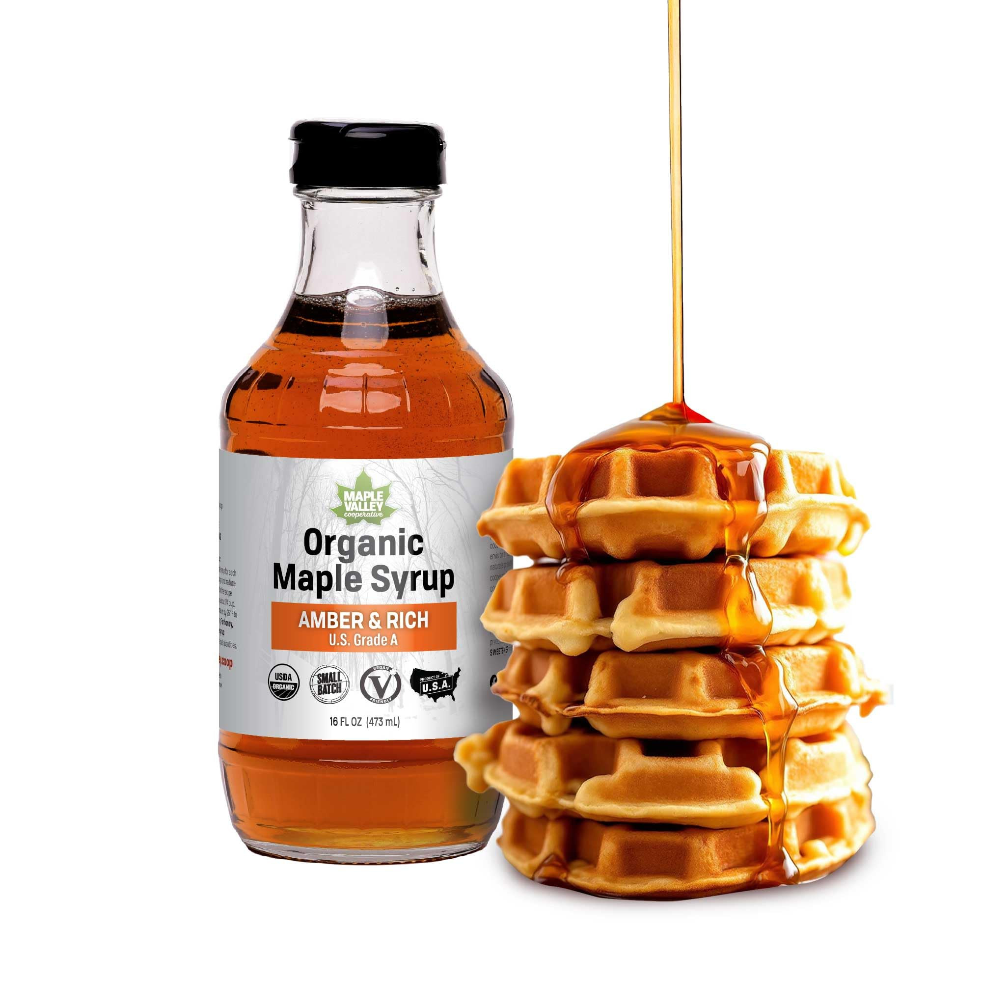 Maple Valley Organic Pure Maple Syrup, Amber & Rich, Better Than Pancake Syrup, Use for Coffee or... | Amazon (US)