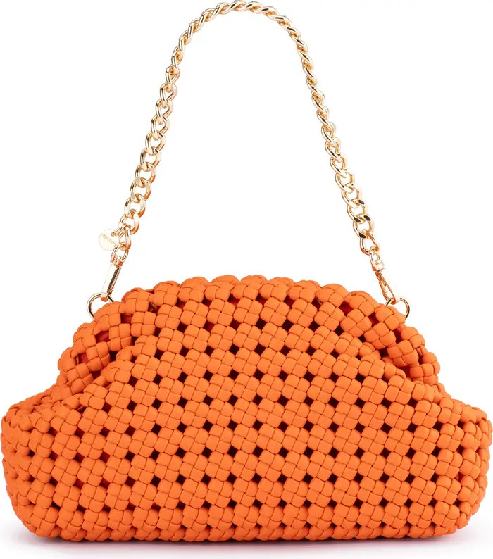 Everly Handwoven Faux Leather Frame Clutch | Nordstrom