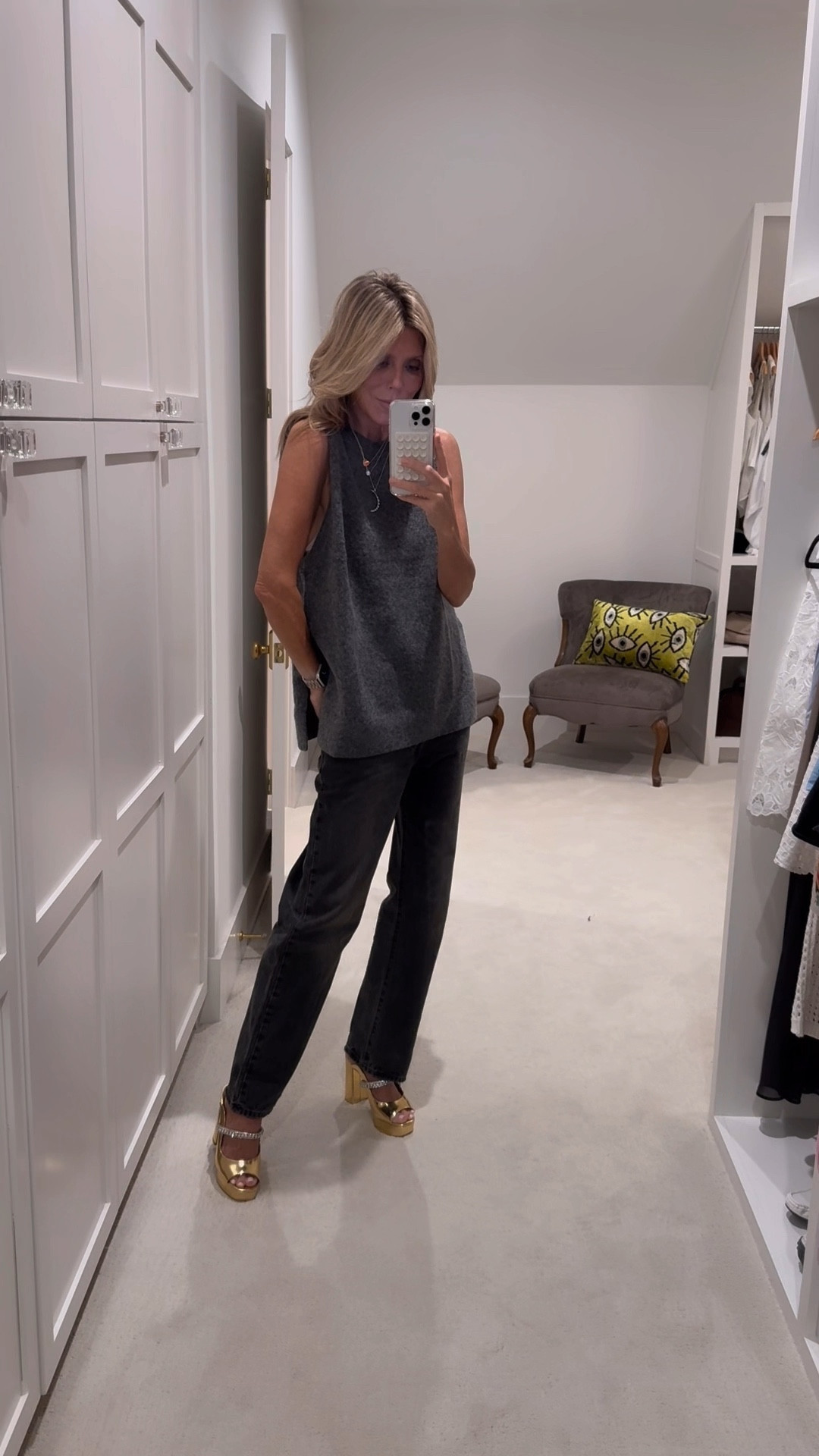 Zhuzh it up with fun jewelry & shoes!

Sweater: exact one is sold out; I’ve linked other vests for same look; I linked a men’s one too that is really cute 
Jeans: size up 1 size for relaxed fit; I’m wearing the black, but also have the cream — wear all the time 
Shoes: tts & are comfy
Jewelry: Melinda Maria - use code StephanieF to save sitewide 



#LTKStyleTip #LTKSeasonal #LTKShoeCrush