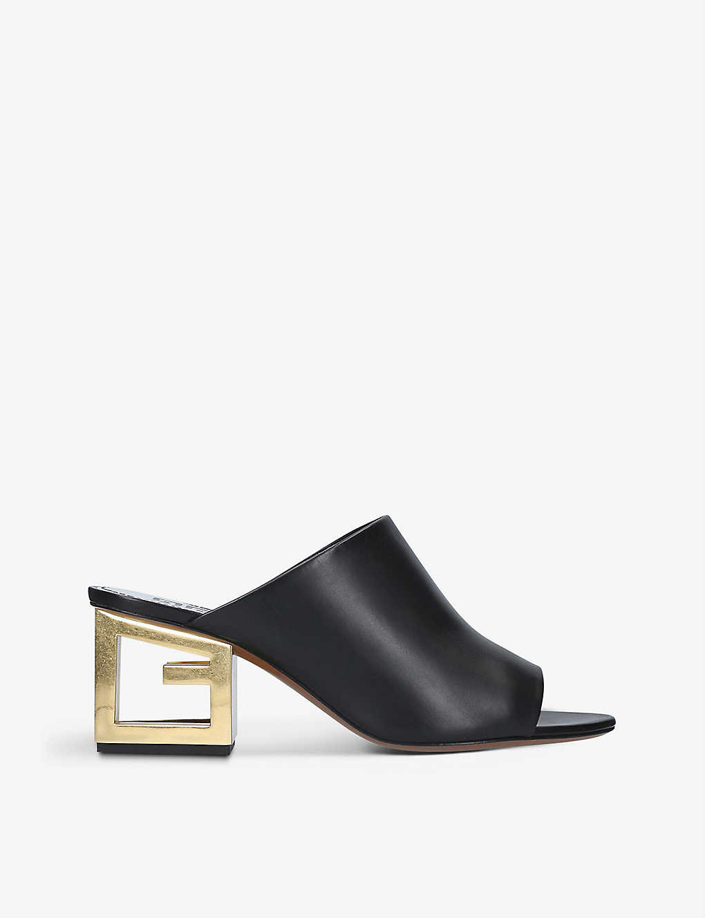 Logo-embossed leather mules | Selfridges