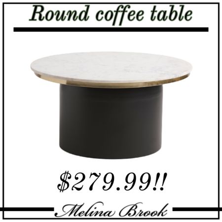 Round coffee table! Under $300!!
Round coffee table, black coffee table, marble coffee table, gold coffee table, affordable coffee table, coffee table finds. 

#LTKhome #LTKsalealert #LTKstyletip