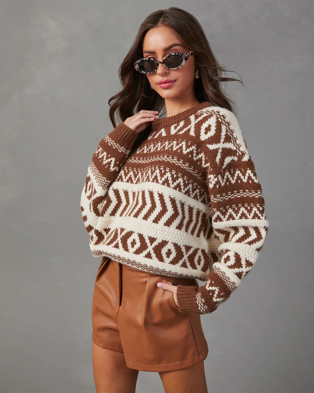 Dean Abstract Print Pullover Sweater | VICI