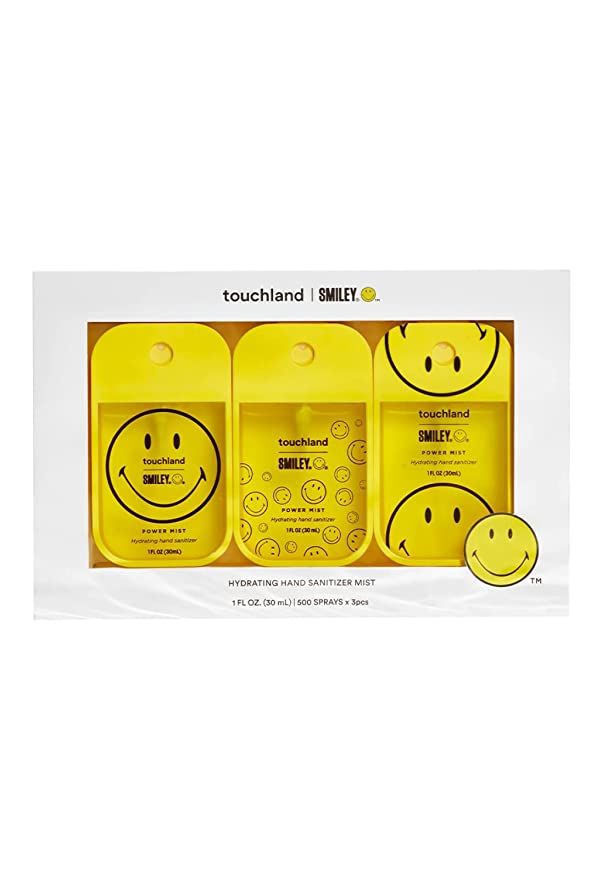 Touchland x Smiley® Hydrating Hand Sanitizer Trio | Mango Passion, Citrus Grove, Beach Coco Scen... | Amazon (US)