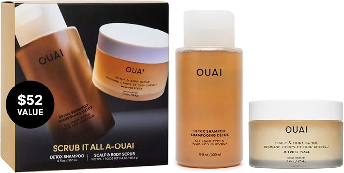 OUAI Scrub It All A-OUAI Holiday Hair Care Kit - Clarifying Shampoo & Exfoliating Body Scrub Duo ... | Amazon (US)