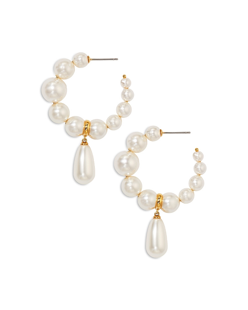 Nadri London Pearl Drop C Hoop Earrings | Bloomingdale's (US)