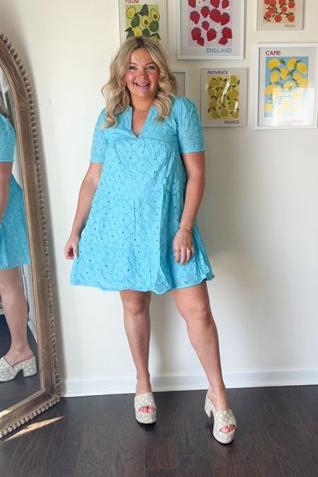 The color, the style, what’s not to love about this adorable eyelet dress! Every girl needs a cute dress for the summer and this one is perfect! 🩵💐

Summer dress / amazon fashion / summer outfit inspo / summer wedges / eyelet dress / summer fashion / blue dress 

#LTKFindsUnder50 #LTKStyleTip #LTKSeasonal