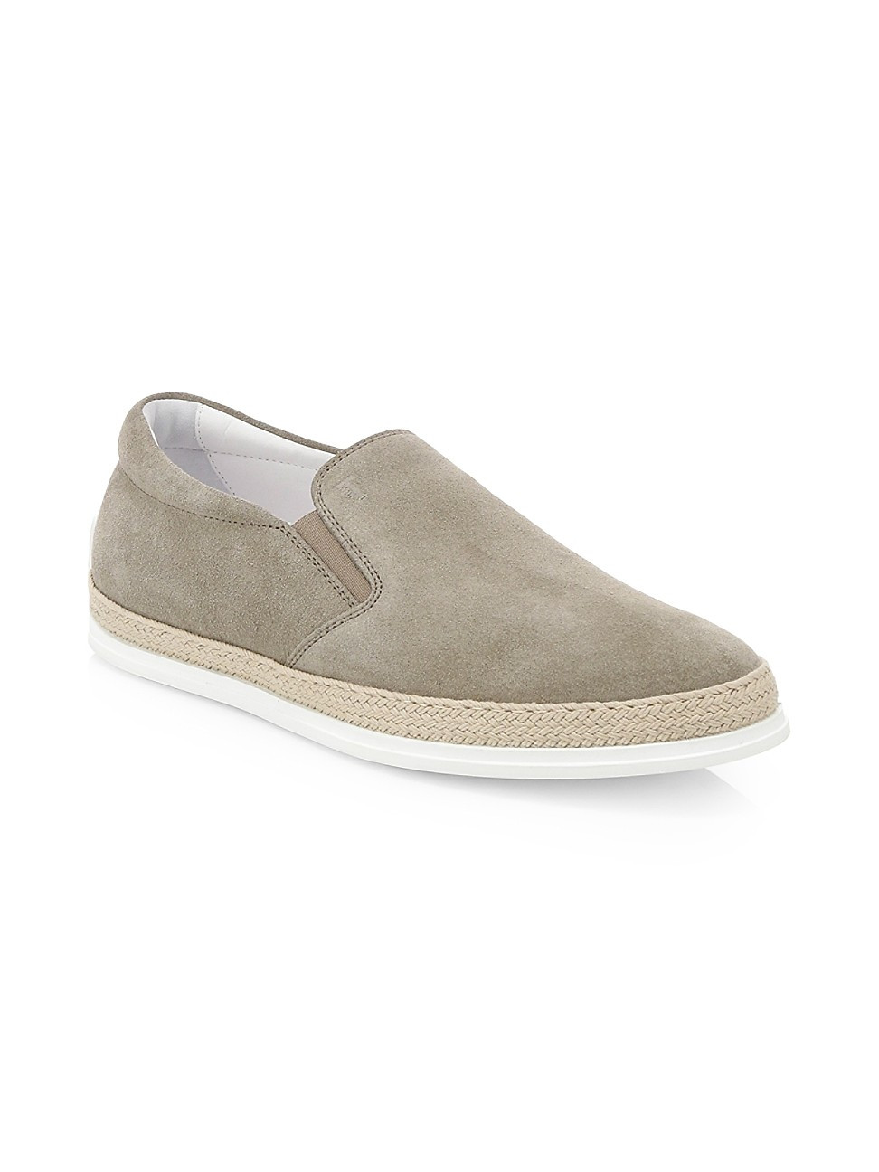 Tod's Men's Suede Espadrille Slip-On Sneakers - Torba Suede - Size 9.5 | Saks Fifth Avenue