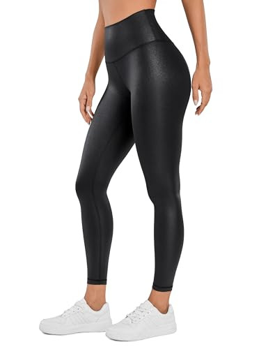 CRZ YOGA Butterluxe Matte Faux Leather Leggings for Women 25" - High Waisted Stretch Ankle Leathe... | Amazon (US)
