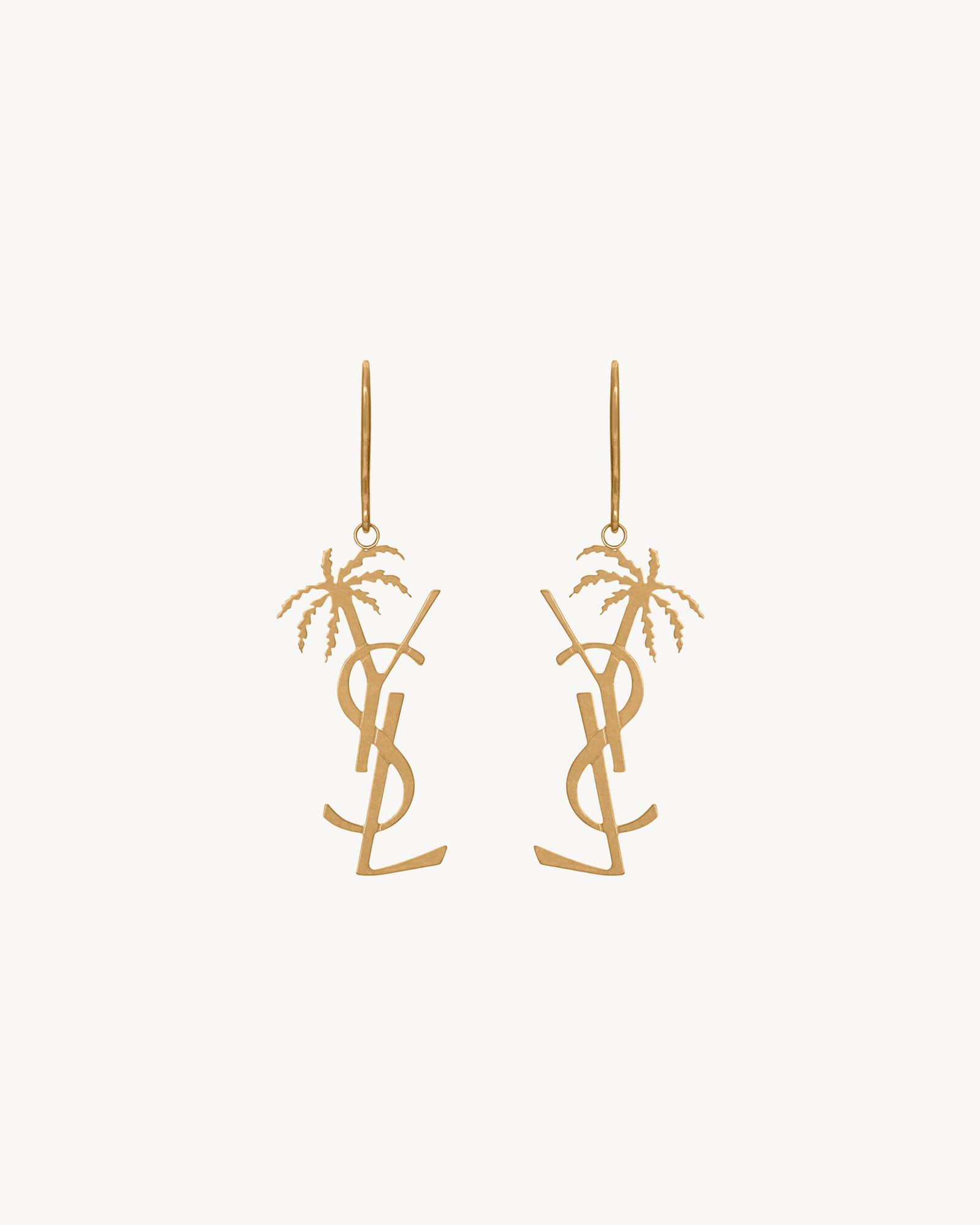 monogram palm earrings in metal | Saint Laurent Inc. (Global)