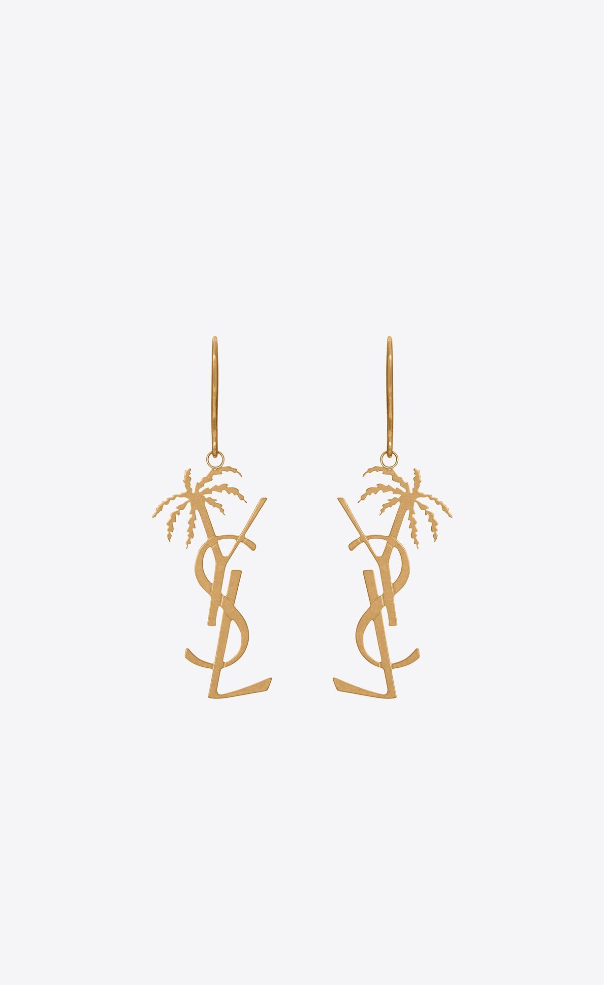 monogram palm earrings in metal | Saint Laurent Inc. (Global)