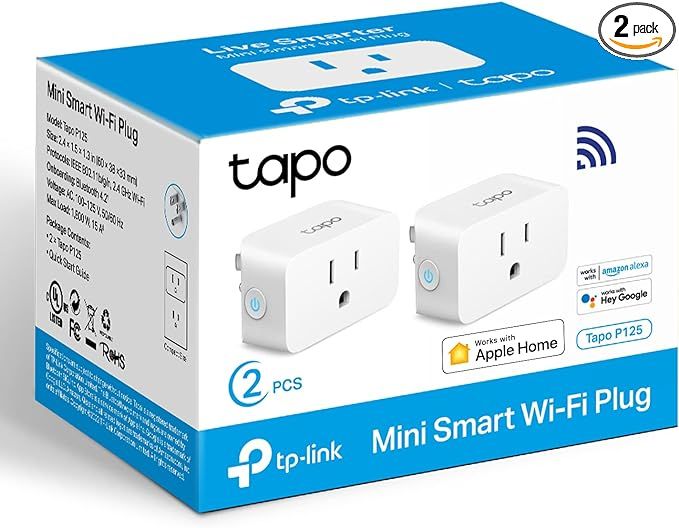 TP-Link Tapo Apple HomeKit Smart Plug Mini, Compact Design, 15A/1800W Max, Super Easy Setup, Work... | Amazon (US)