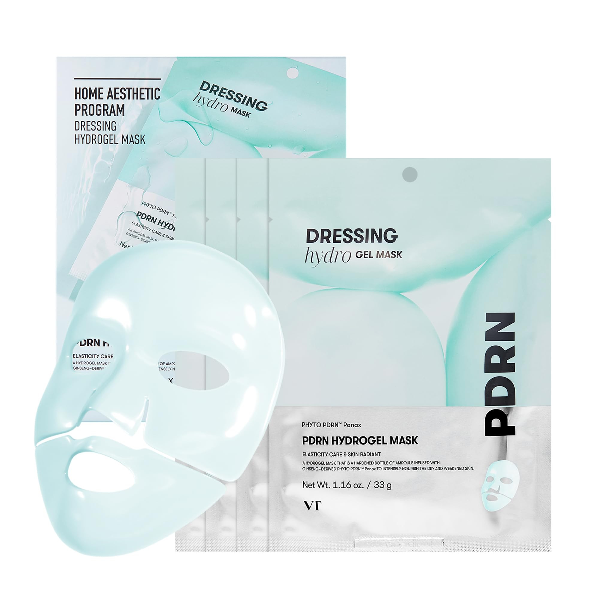 VT COSMETICS Máscara de hidrogel PDRN (33gx4ea), mascarilla nutritiva intensiva y rejuvenecedora... | Amazon (US)