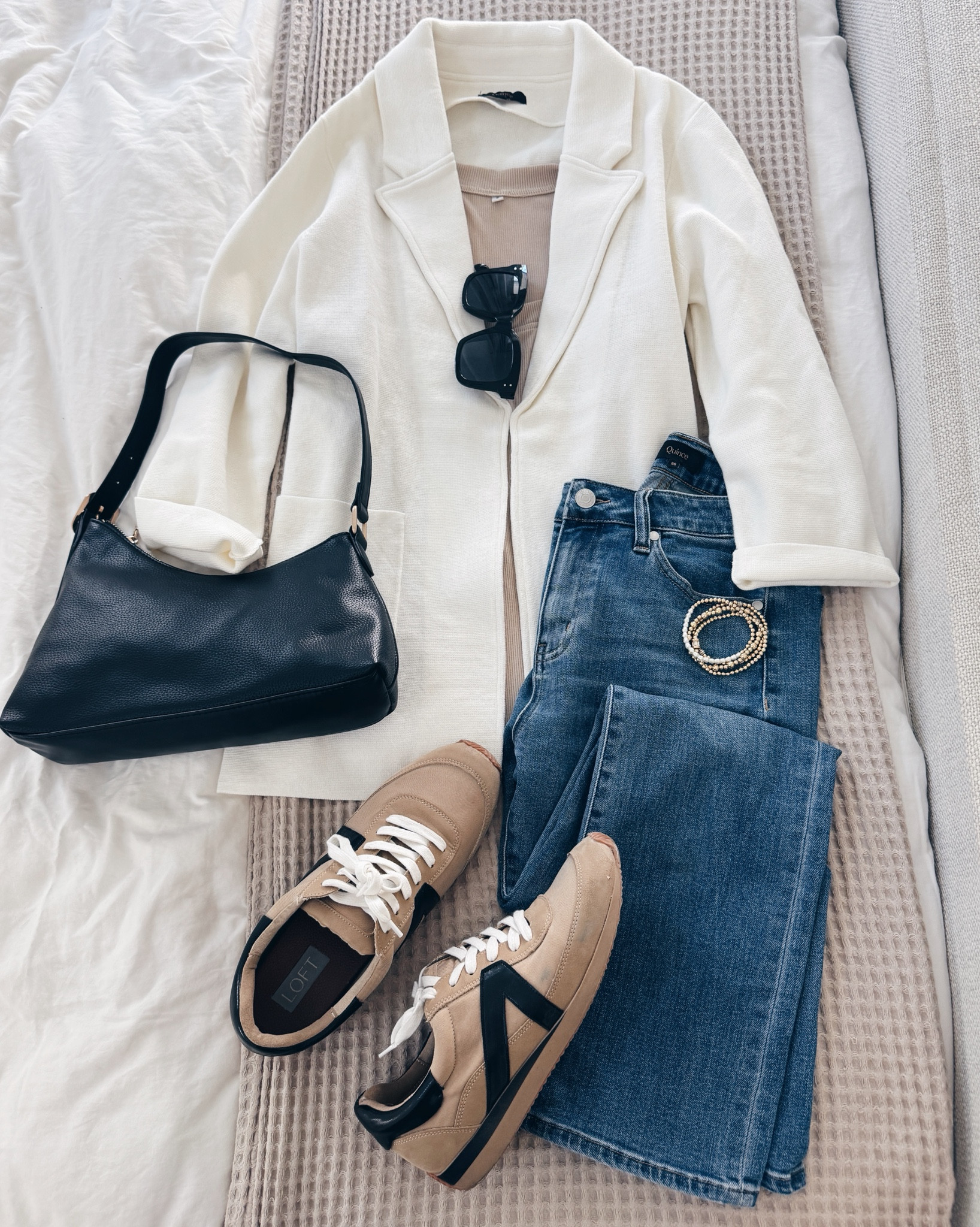 Business casual outfit. Sneakers true to size.  I have size small in the blazer. Jeans true to size. 

#LTKSaleAlert #LTKWorkwear #LTKShoeCrush