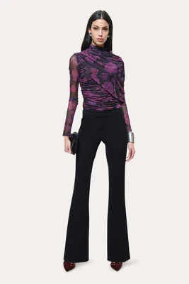 Georgia Ruched Mesh Top | Elie Tahari