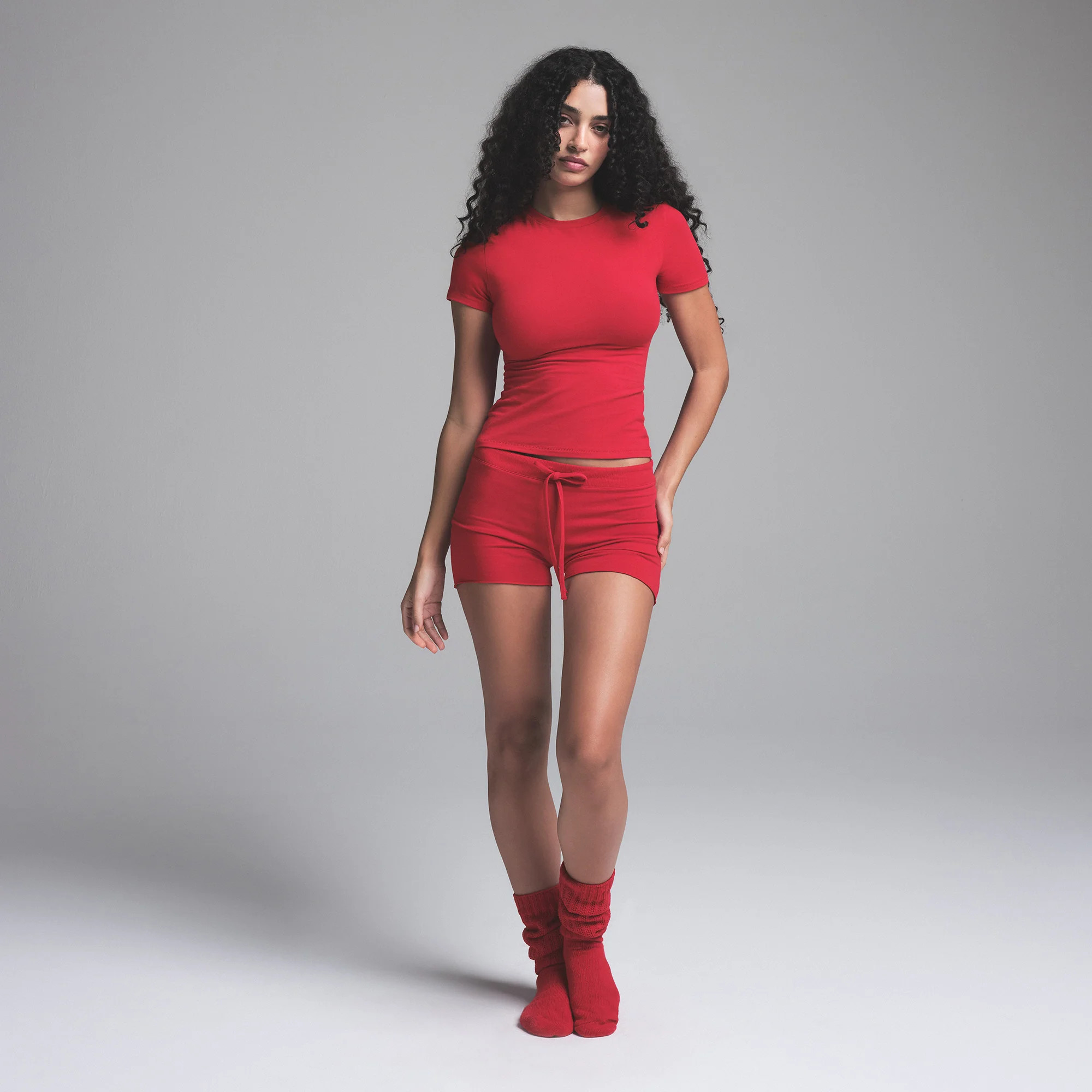 SKIMS T-Shirt | Red | Medium | Cotton Jersey | SKIMS (US)