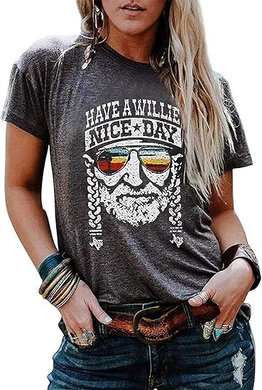 Country Concert T Shirt for Women Nashville Graphic Shirts Concert Band Casual Tops Tee Country M... | Amazon (US)