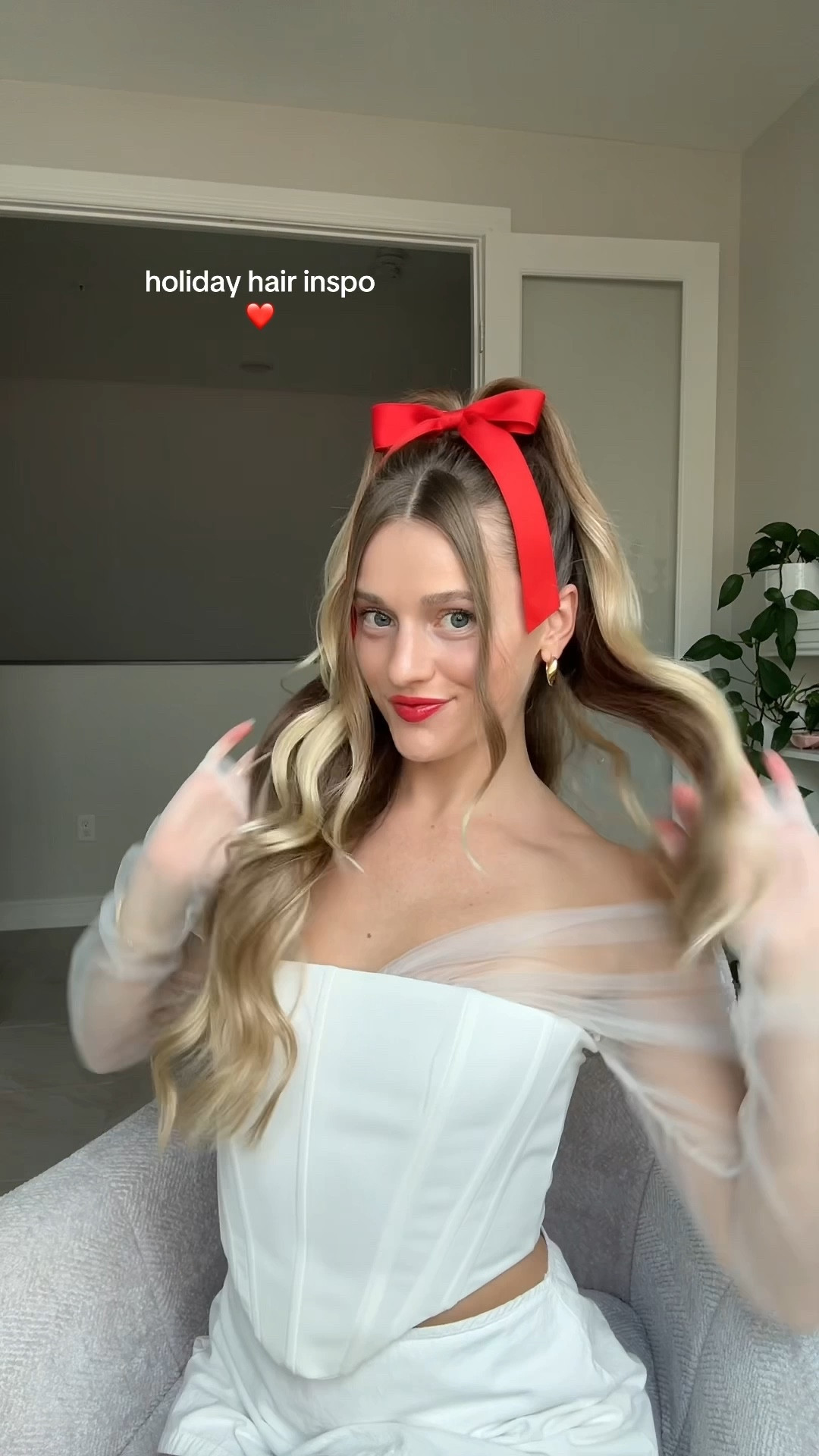 Christmas Day hairstyle ❤️