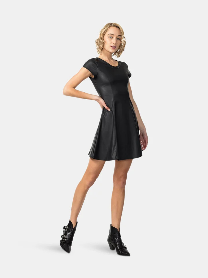LA Sunset Vegan Leather Dress | Verishop
