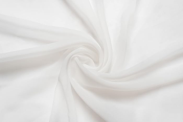 Ivory Chiffon Fabric by The Yard 59" Wide,10 Yards Continuous | Amazon (US)