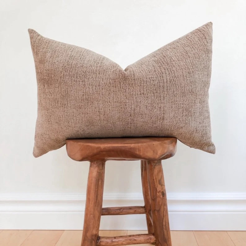 The Aria L Soft Pillow Cover L Chenille Throw Pillow L Brown | Etsy | Etsy (US)