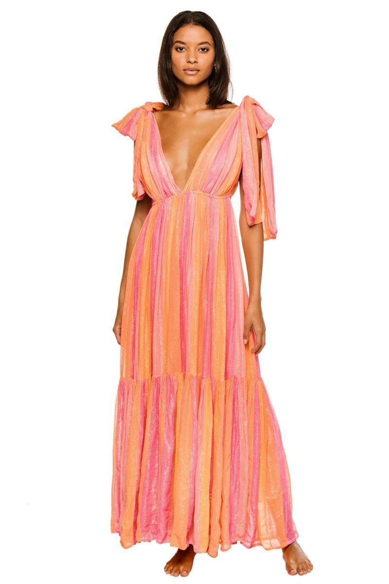 Metallic Plunge Maxi Dress | Everything But Water