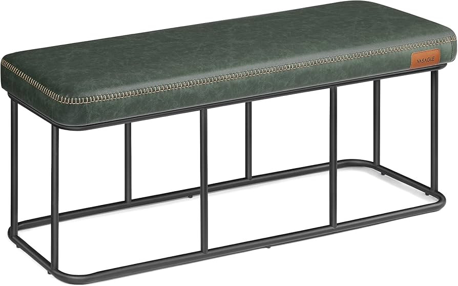 VASAGLE EKHO Collection - Bench for Entryway Bedroom, Synthetic Leather with Stitching, Ottoman B... | Amazon (US)