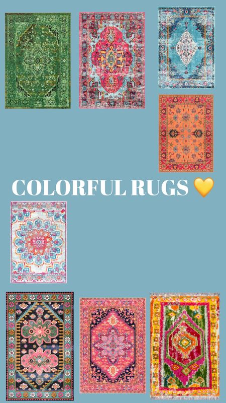 USE CODE YAY2024 for 15% off 1 or 25% off 2 💛
colorful rugs, bohemian rugs 

#LTKHome #LTKSaleAlert #LTKSeasonal