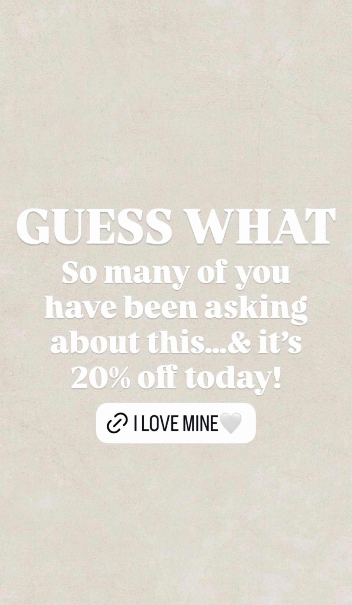 🤍 So many of you have been asking about this…& it’s 20% off today! 