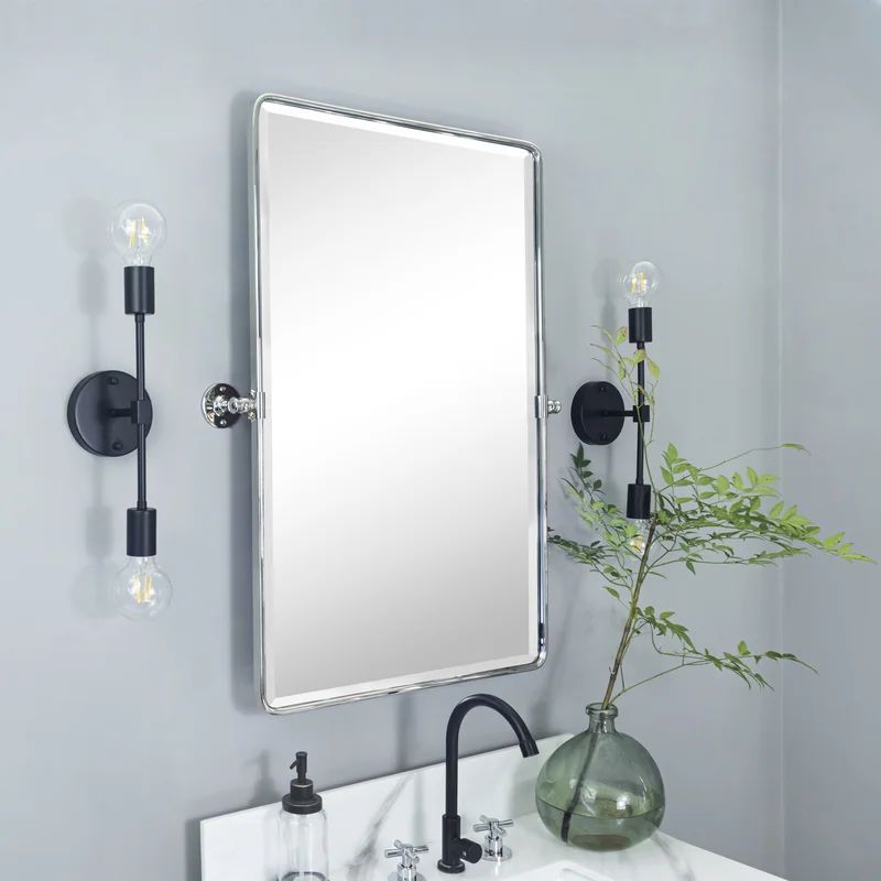 Woodvale Metal Framed Wall Mounted Bathroom / Vanity Mirror | Wayfair North America