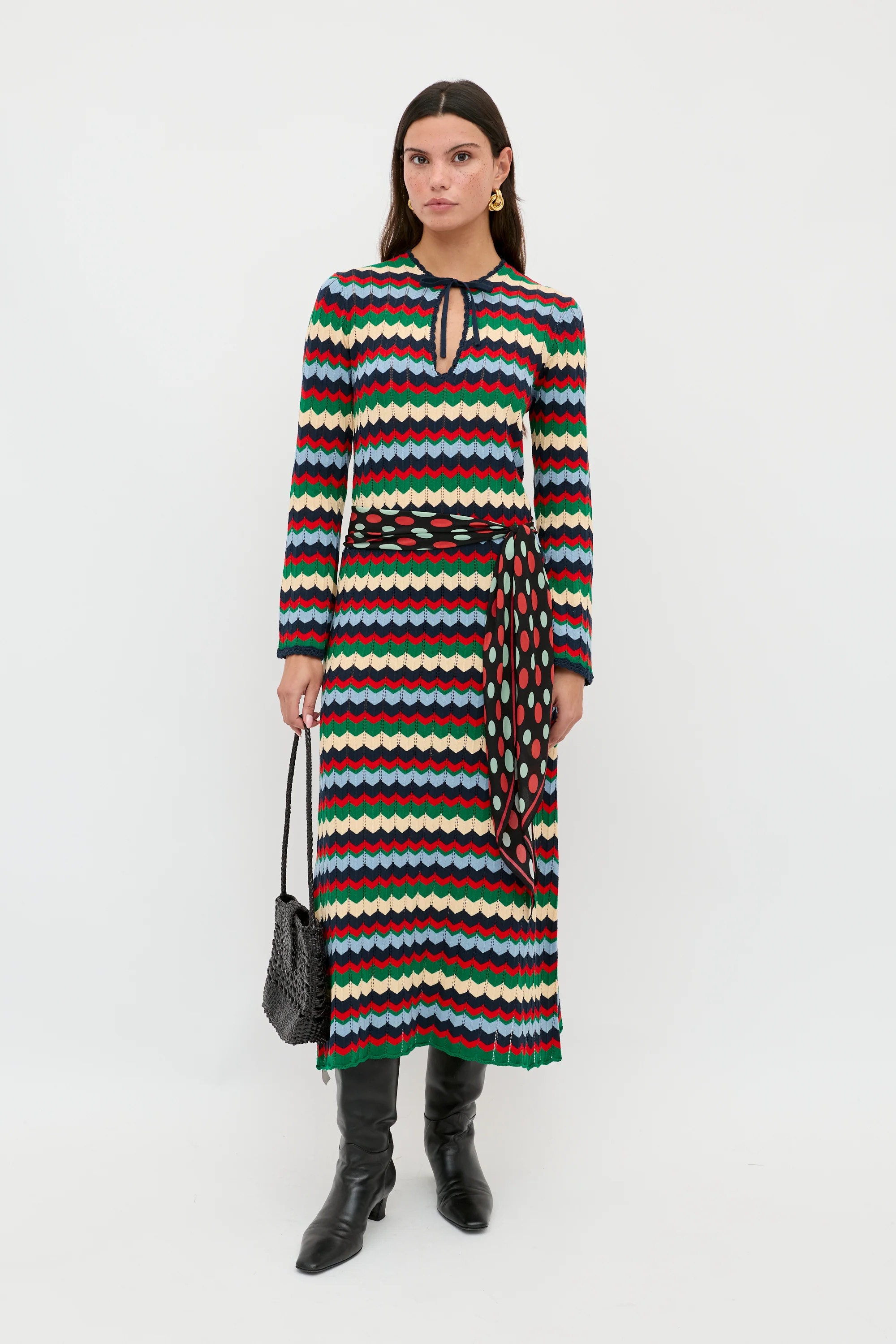 Lucila  -  Retro Chevron Blue | Rixo