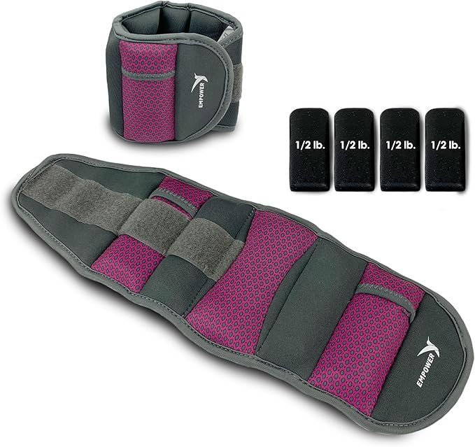 Empower Adjustable Ankle & Wrist Weights for Women for Walking, Jogging, Toning, Resistance Train... | Amazon (US)