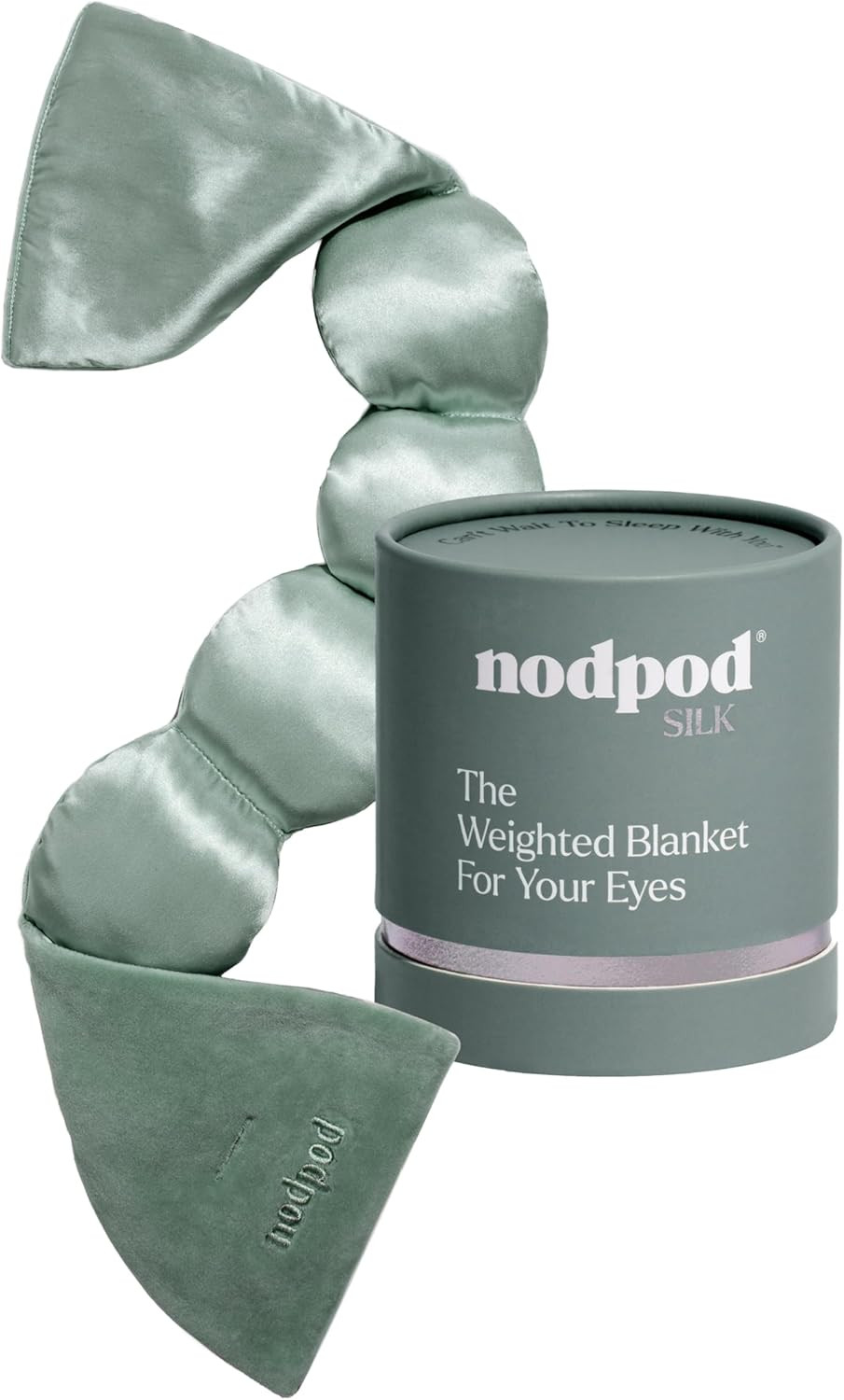 nodpod Mineralized Silk Gentle Pressure Sleep Mask, Weighted Eye Mask | Amazon (US)