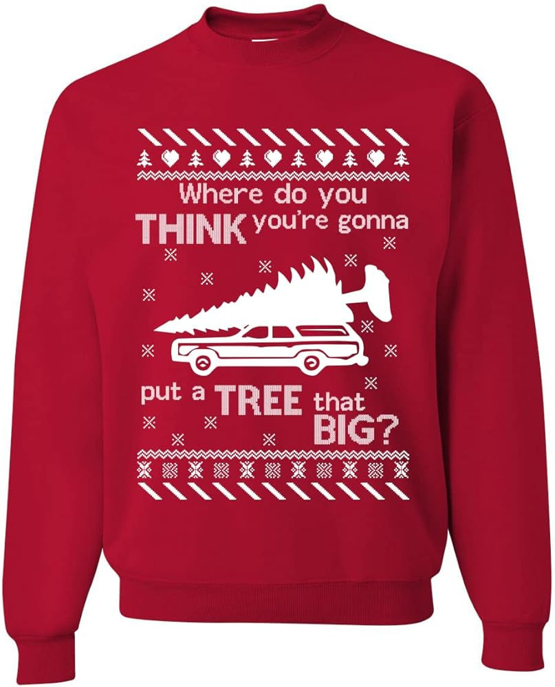 Wild Bobby Bend Over and I'll Show You Ugly Christmas Sweater Unisex Crewneck Sweatshirt | Amazon (US)