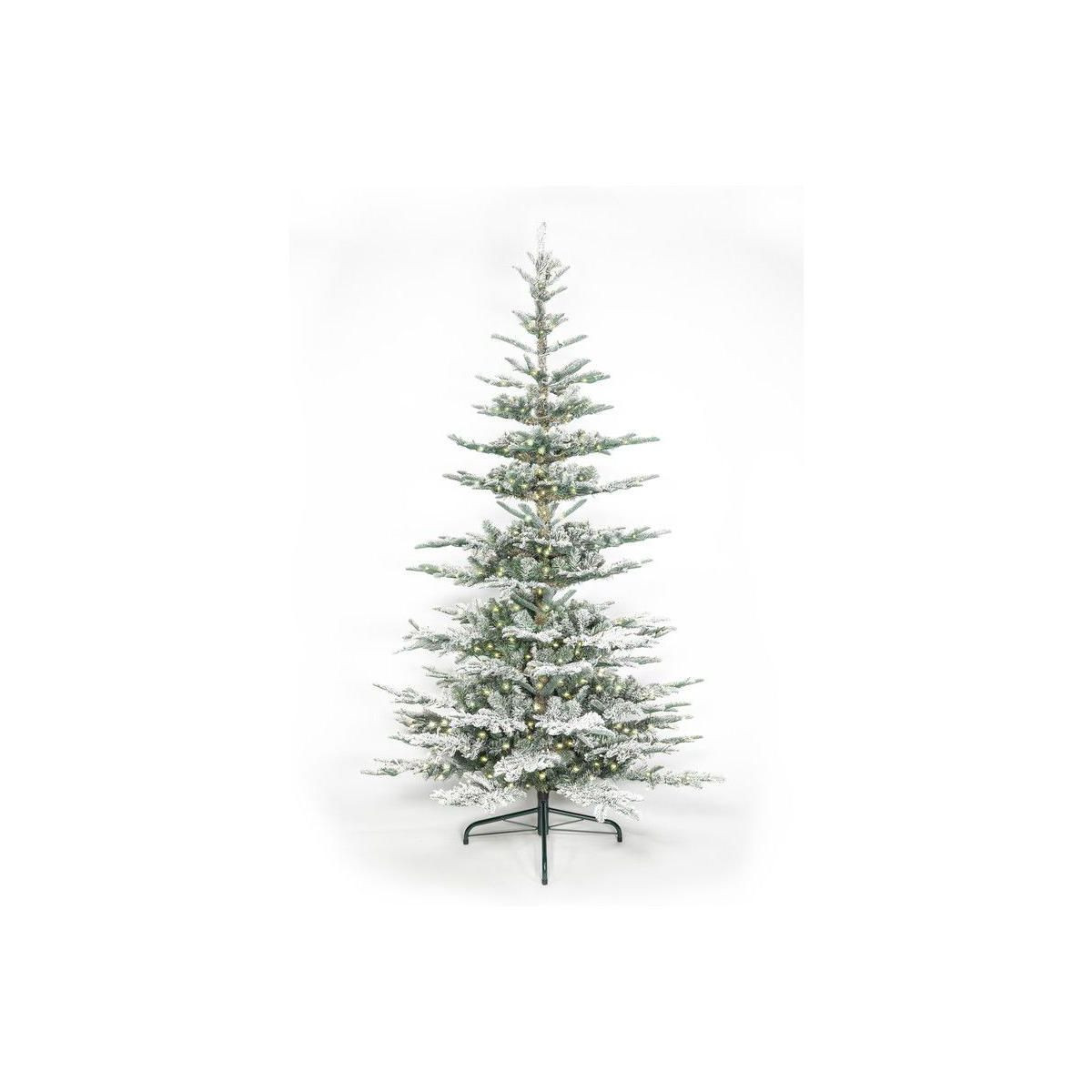 King of Christmas 9ft Pre-Lit Snow Flocked Artificial Christmas Tree, King Noble Flock Xmas Tree ... | Target