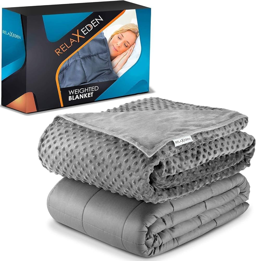 RelaxEden® Adult Weighted Blanket W/Removable, Washable Duvet Cover| 15 lbs, 60”x 80” Size| ... | Amazon (US)