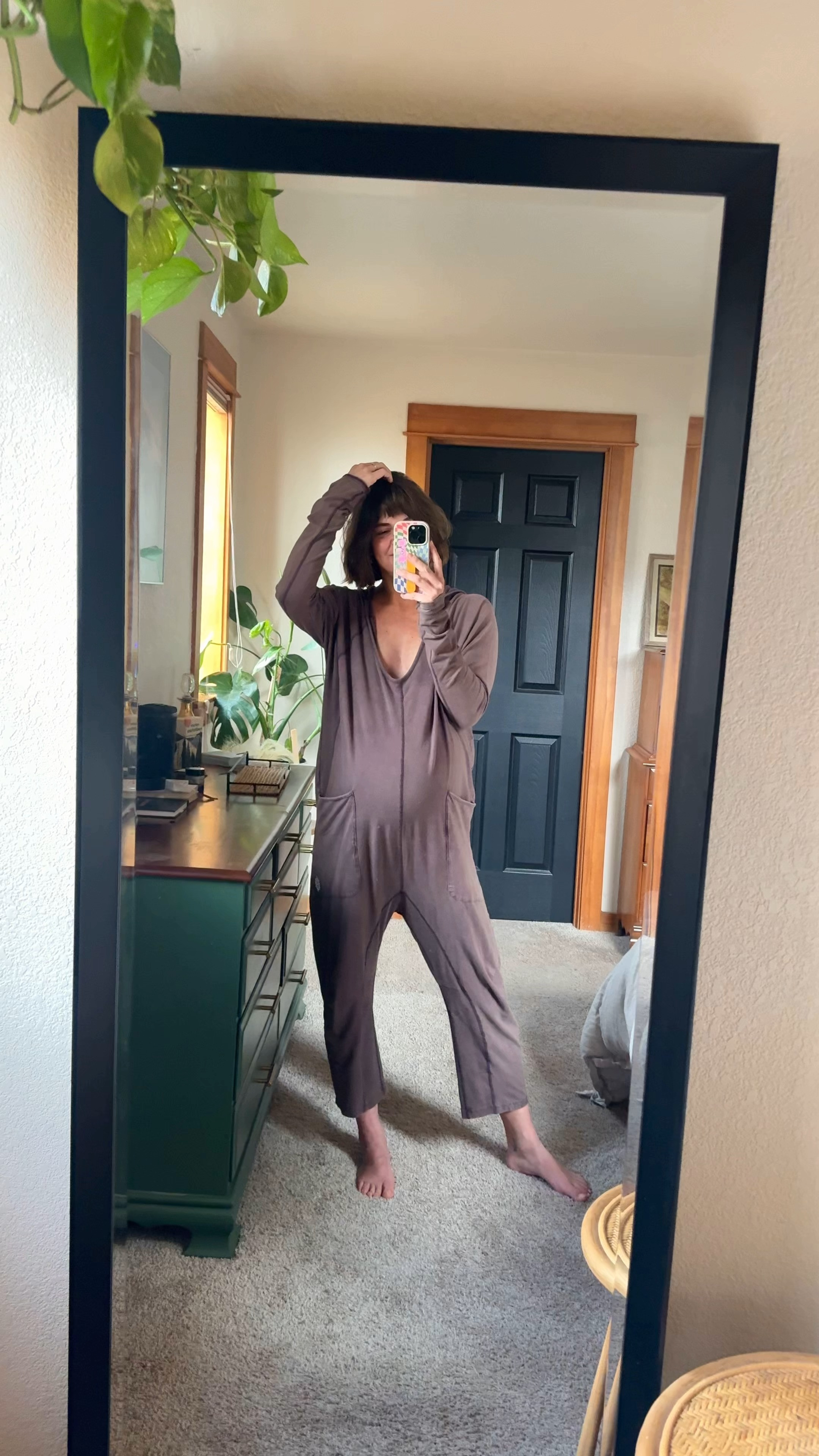 This bump-friendly Hot Shot long sleeve onesie was on repeat during my pregnant days because it’s seriously so comfy. It stretches with your bump without feeling tight, and it’s one of those outfits you can throw on and instantly feel put together. If comfort is your priority right now, this one is a must. 

 #LTKootd #LTKmomlife #LTKBump