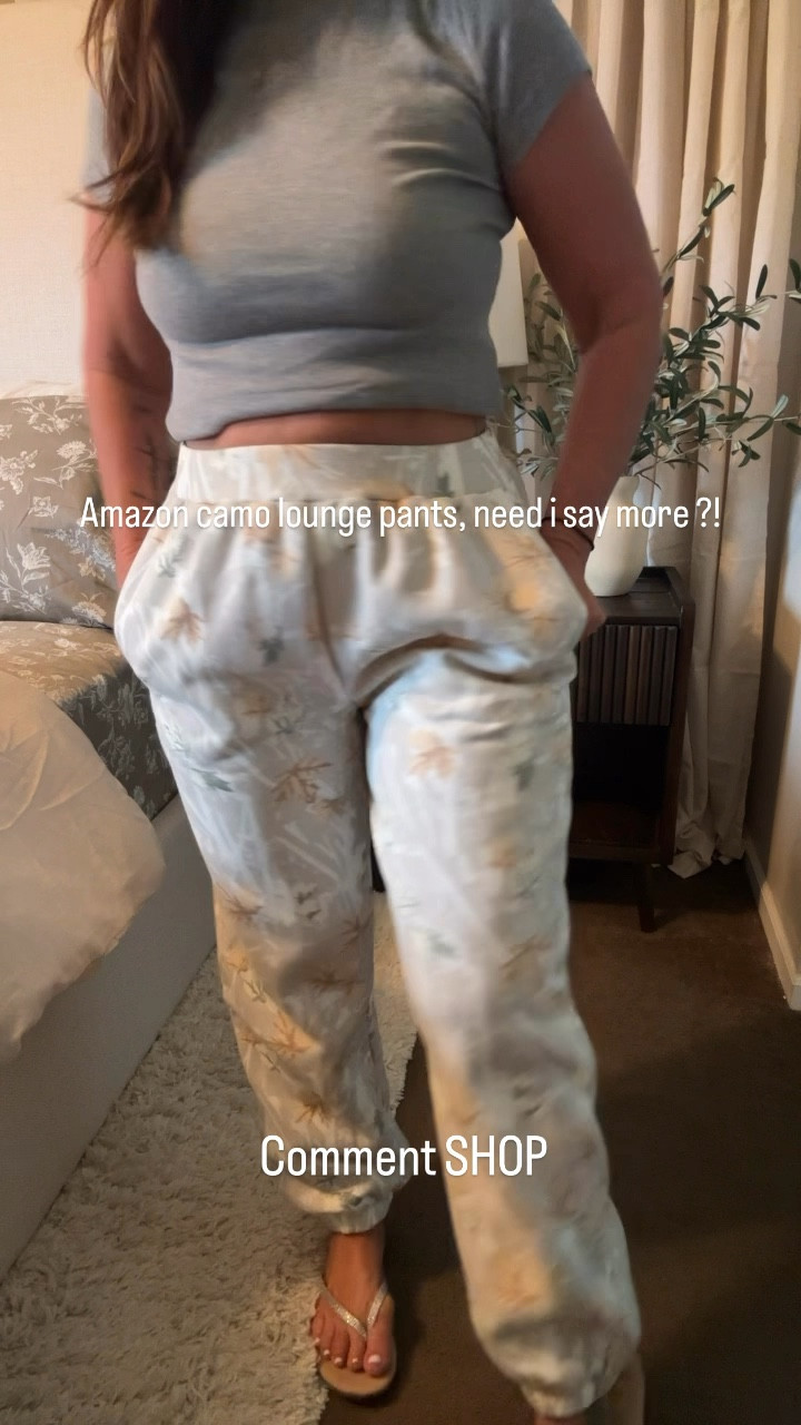 Amazon camo lounge pants they come in three different colors of camo. I had my mom model these for me since I’m in my third trimester of pregnancy. She is 5’3” 135 pounds wearing a size medium. These are so much more affordable than what other websites have them priced, elastic waistband, and jogger detail, and fleece lined  

#LTKStyleTip #LTKFindsUnder100 #LTKFindsUnder50