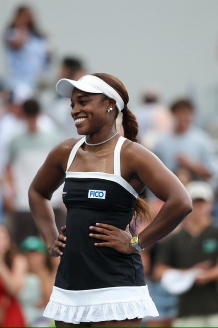 Game, set, match at the US Open! 🎾 Serving major tenniscore energy on the court with this sharp black and white court look. From the sleek active dress to the essential white sun visor and classic tennis necklace, this athletic ensemble brings high-performance style to game day. Tap to shop the exact tournament look and similar court-ready pieces! ✨