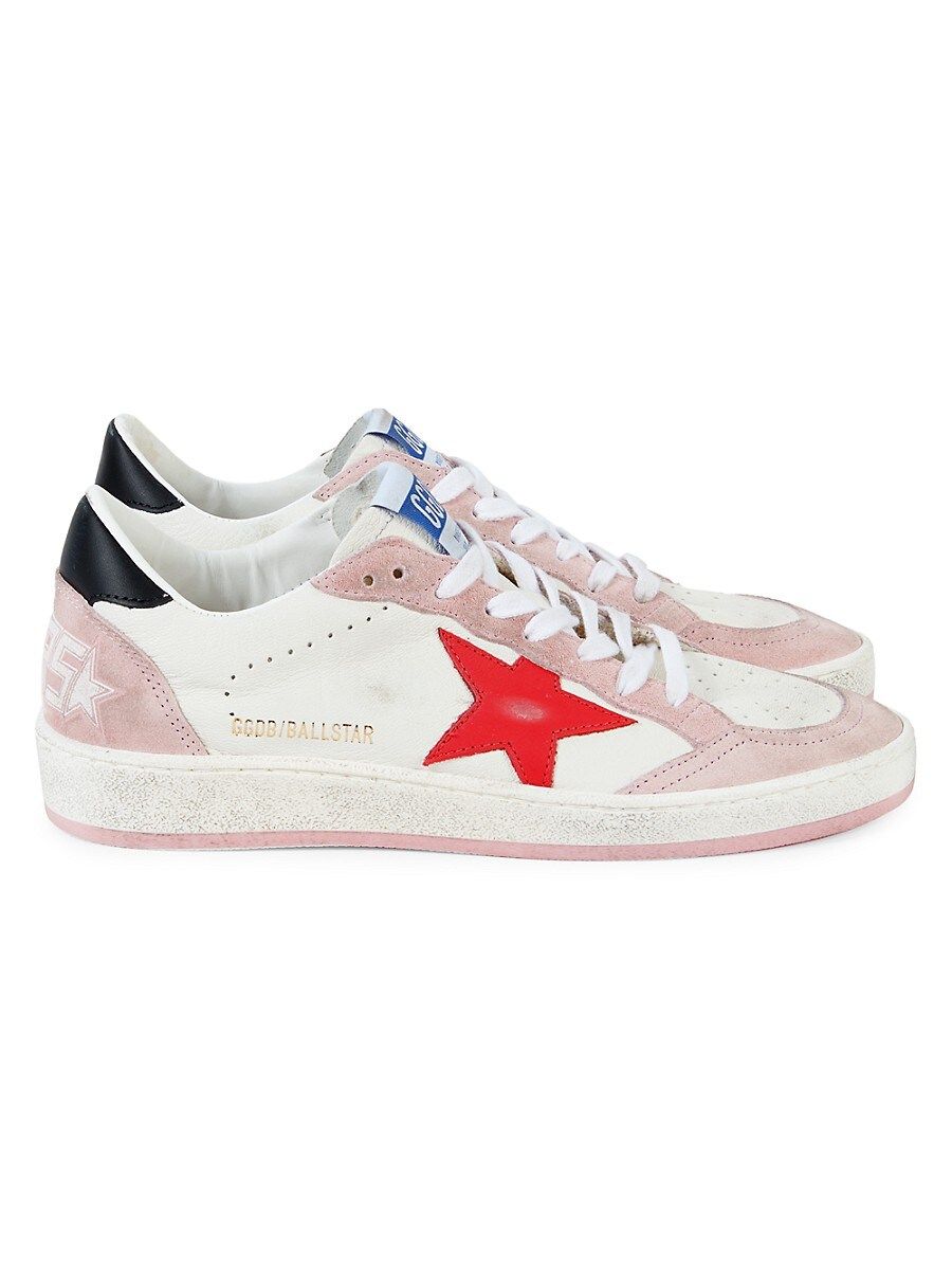 Golden Goose Women's Perforated Leather Sneakers - White Pink - Size 38 (8) | Saks Fifth Avenue OFF 5TH