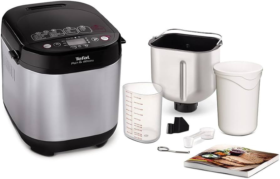 Tefal Breadmaker With Yoghurt Pot Accessory, 15 Hours Delay Start, Kitchen, 20 Auto Programs, Glu... | Amazon (UK)