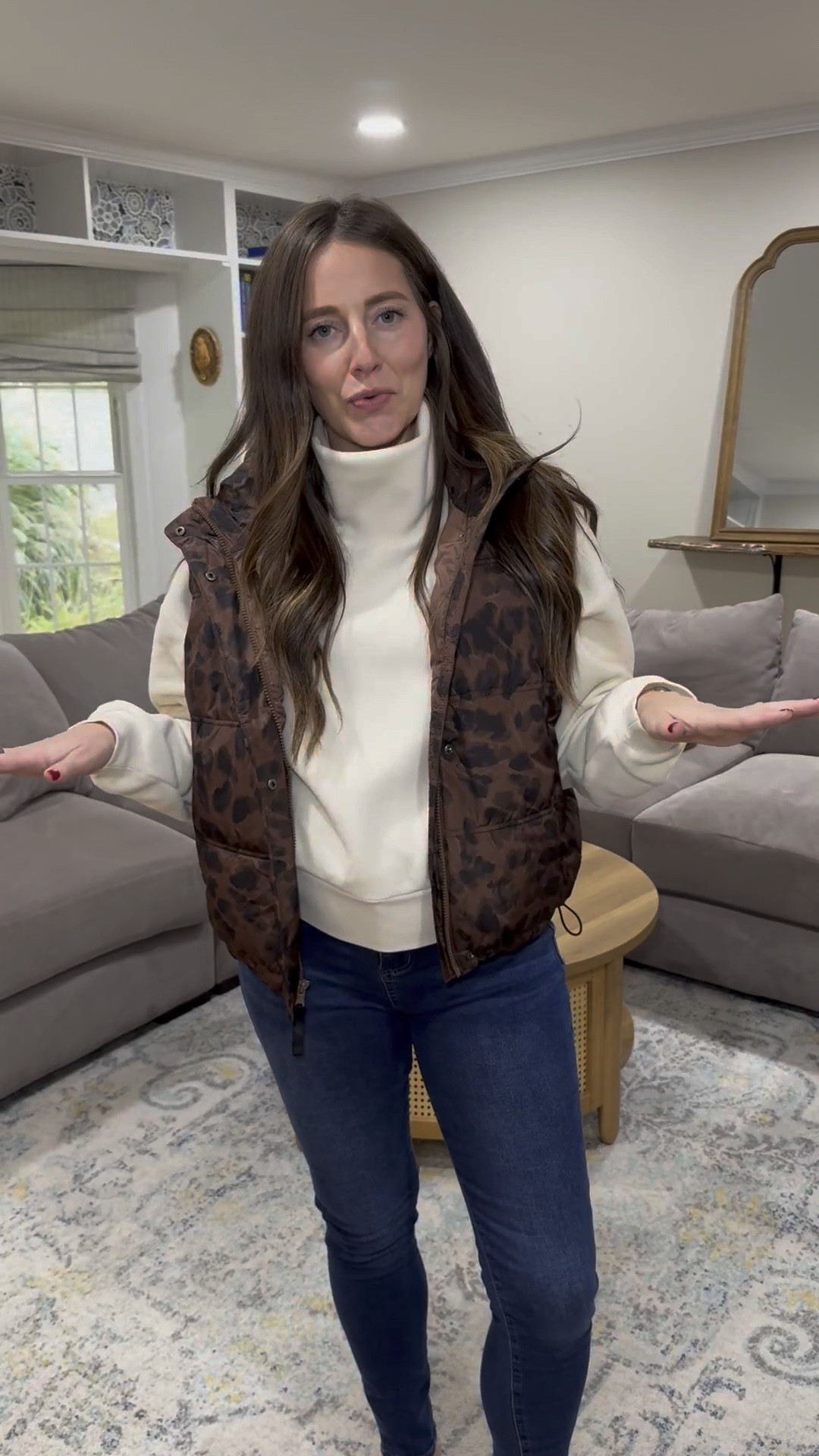 This vest looks so good paired with this little fleece sweatshirt!! Wearing size M in both 
50% off everything 

#LTKSaleAlert #LTKFindsUnder50 #LTKFindsUnder100