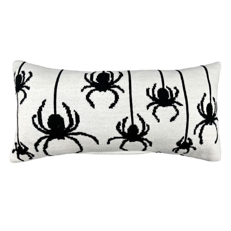 Halloween Spider Knit Throw Pillow, 10x20 | At Home