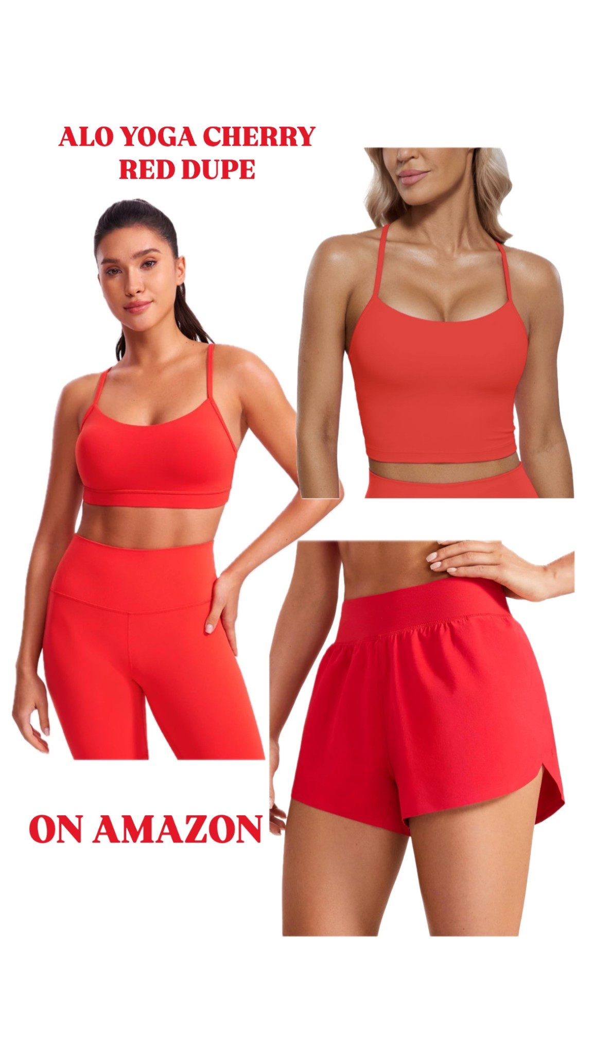 Cherry red workout set Amazon, alo yoga cherry red drop dupe, summer walking outfit, matching workout set, red workout set, summer outfits, viral workout set 

#LTKSummerEdit #LTKFindsUnder50 #LTKStyleTip