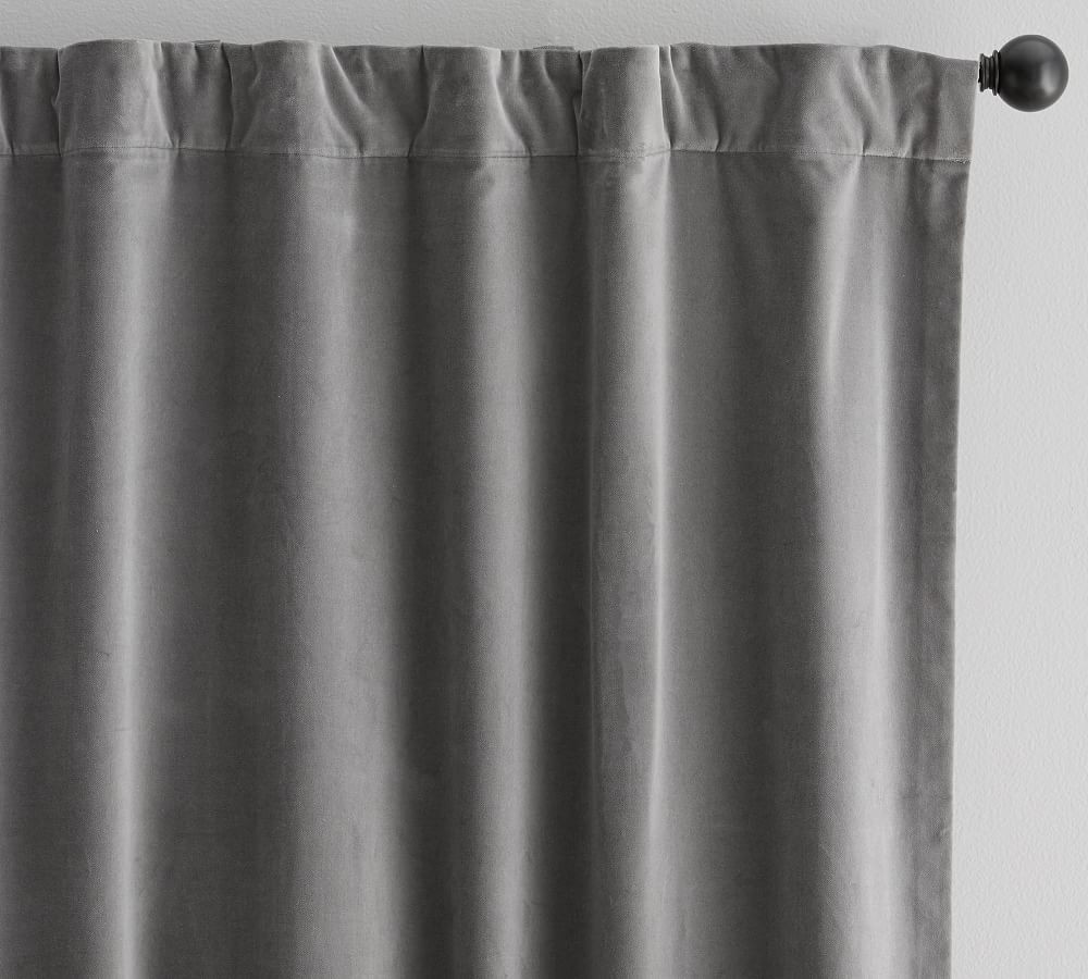 Velvet Twill Curtain | Pottery Barn (US)