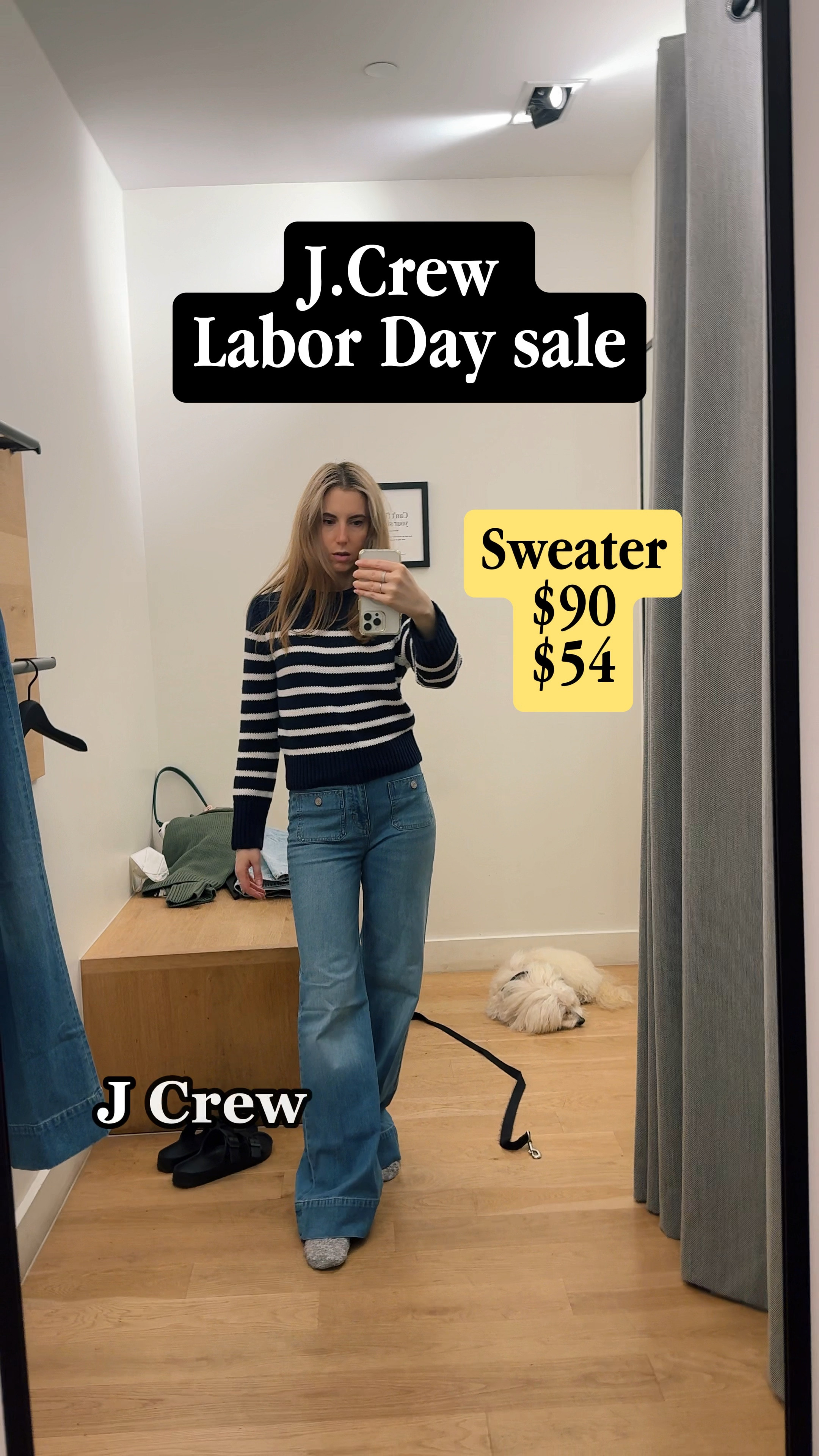 I was figuring out which color to get in the sweater, and today I woke up to seeing it on sale! Okay, J.Crew. Let’s go!

I tried on the striped T-shirt with buttons, and the extra small was perfect  

#LTKFindsUnder50 #LTKVideo #LTKWorkwear