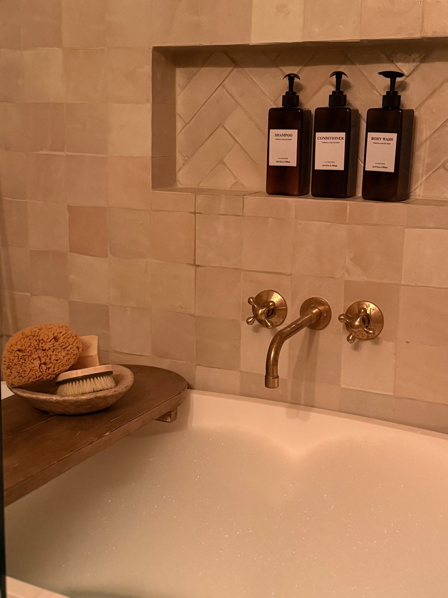Bathroom Organic Vibes zellige tile unlaquared brass curated 

#LTKHome #LTKselfcare #LTKSaleAlert