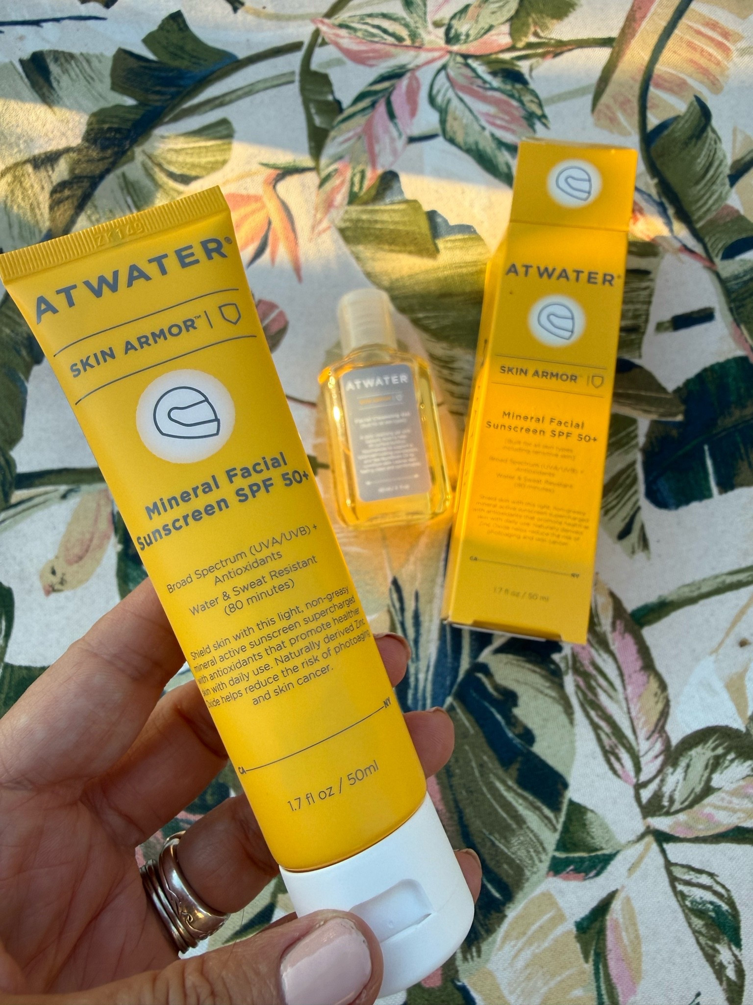 Our new favorite sunscreen ☀️ is on sale right now!! Have you heard of Atwater Skin Armor? This Mineral Facial Sunscreen SPF 50 was made for men but it's fantastic on all skin types - especially sensitive skin.
Ingredients Include: 
Vitamin C and Cranberry
Beyond brightening and reducing dark spots, it helps protect skin against environmental pollution
Green Tea
Rich in catechins, helps protect against UV damage and reduces the formation of free radicals. Also, helps control oil.
Silica
Helps to absorb excess oils and blur imperfections giving a soft focus mattifying finish. 
*You do want to shake this product well before you apply, and it goes on so wonderfully ... the advanced formula transforms into a weightless shield, fortifying your skin without leaving a trace.
I also just started using their Cleansing Gel which is a lightweight cleansing gel that uses a soft lather for a clean, comfortable finish prepping the skin for moisturizers, eye treatments and SPF applications.

#LTKmomlife #LTKOver40 #LTKSaleAlert